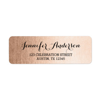 Faux Rose Gold Elegant Script Modern