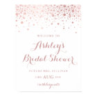 Faux Rose Gold Foil Confetti Bridal Shower Sign