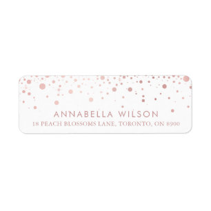 Faux Rose Gold Foil Confetti Dots Modern