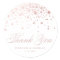 Faux Rose Gold Foil Confetti Wedding Thank You