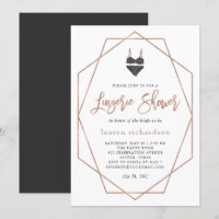 Faux Rose Gold Geometric | Lingerie Shower