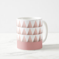 faux rose gold geometric triangles pattern