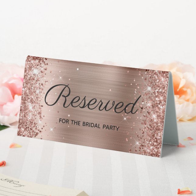 Faux Rose Gold Glitter and Foil Reserved (In SItu (Wedding))