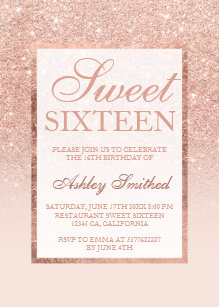 sweet 16 invitations zazzle co uk