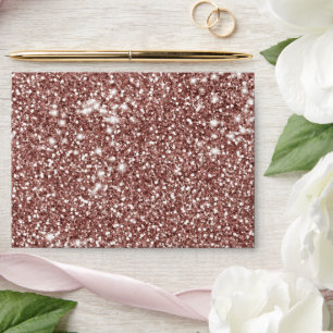 Faux Rose Gold Glitter Texture Look-like Design Envelope