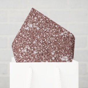 Faux Rose Gold Glitter Texture Look-like Design Tissue Paper