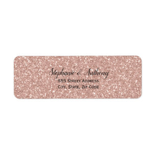 Faux Rose Gold Glitter Wedding