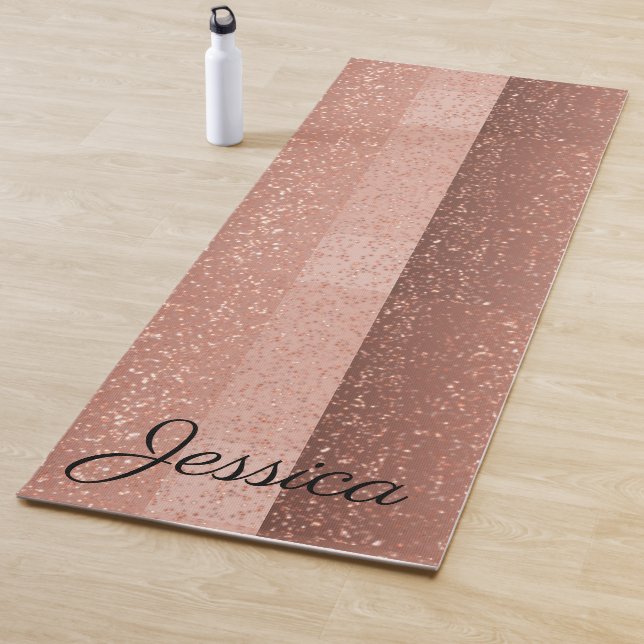faux Rose gold glitter  Yoga Mat (In Situ)