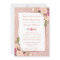 Faux Rose Gold Glitters Blush Floral Wedding