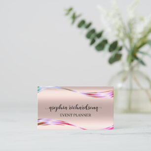 Faux Rose Gold on Neutral Rose Business Card