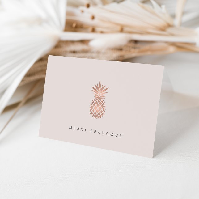 Faux Rose Gold Pineapple Thank You (Creator Uploaded)