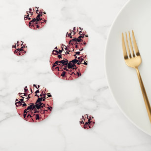 Faux Ruby Red Diamond Gemstone Confetti