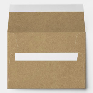 Faux Rustic Brown Kraft Pre-Printed Address 5x7 Envelope