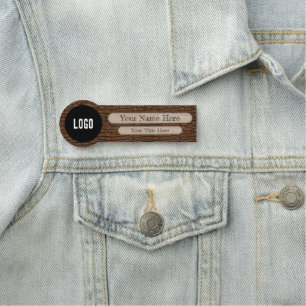 Faux Rustic Tree Bark Texture Name Tag
