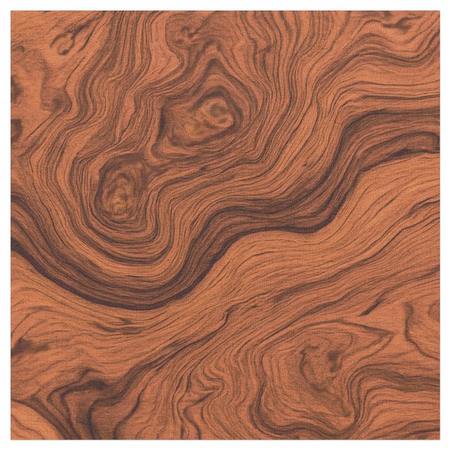 Faux Rustic Walnut Pattern  Fabric (Close Up)