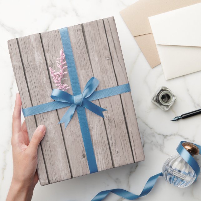 Faux Rustic Wood Brown  Wrapping Paper (Gifting)