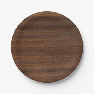 Faux Rustic Wood Plank 7" Paper Plate