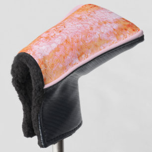 Faux salmon leather, off-white golf head cover