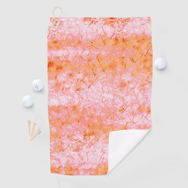 Faux salmon leather, off-white golf towel (InSitu)