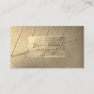 Faux Sepia Gold Foil Botanical Beauty Studio Styli Business Card