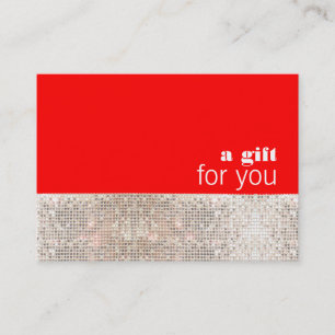 Faux Sequins Hair Salon Holiday Gift Certificate