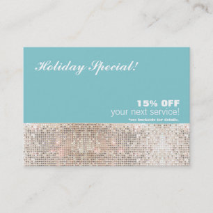 Faux Sequins Salon and Spa Holiday Gift Card