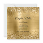 Faux Shiny Gold Glitter Brushed Foil Monogram
