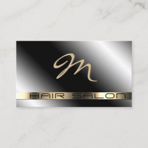 Faux shiny metallic texture luxurious  business card