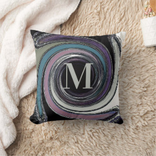 "Faux Shiny Spiral" (16 inch) Throw Pillow