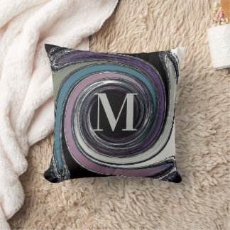 "Faux Shiny Spiral" (16 inch) Throw Pillow