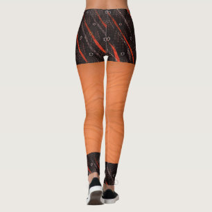 Faux Shorts Textile Pattern Leggings