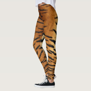 Faux Siberian Tiger Skin Leggings