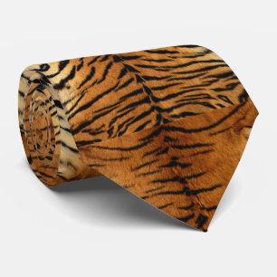 Faux Siberian Tiger Skin Men's Tie