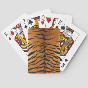 Faux Siberian Tiger Skin Playing Cards