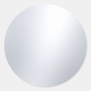 Faux Silver Blank Template Glamour Elegant Design Classic Round Sticker