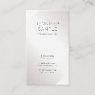 Faux Silver Creative Minimalist Plain Trendy Luxe Business Card