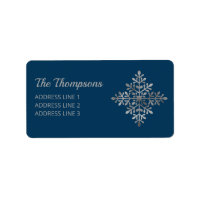 Faux Silver Foil Snowflake On Blue (Not Real Foil)