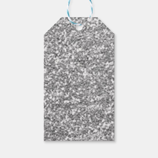 Faux Silver Glitter Gift Tags (Front)