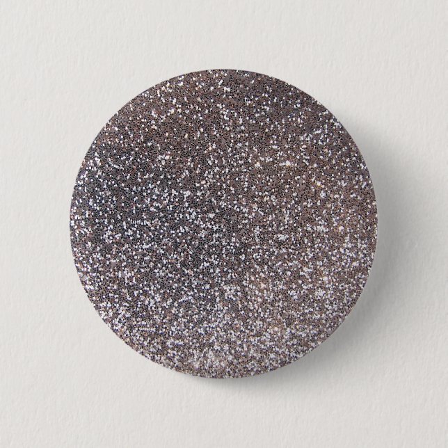 Faux Silver glitter graphic 6 Cm Round Badge (Front)