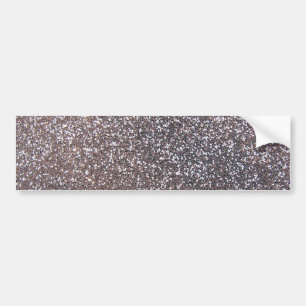 Faux Silver glitter graphic Bumper Sticker