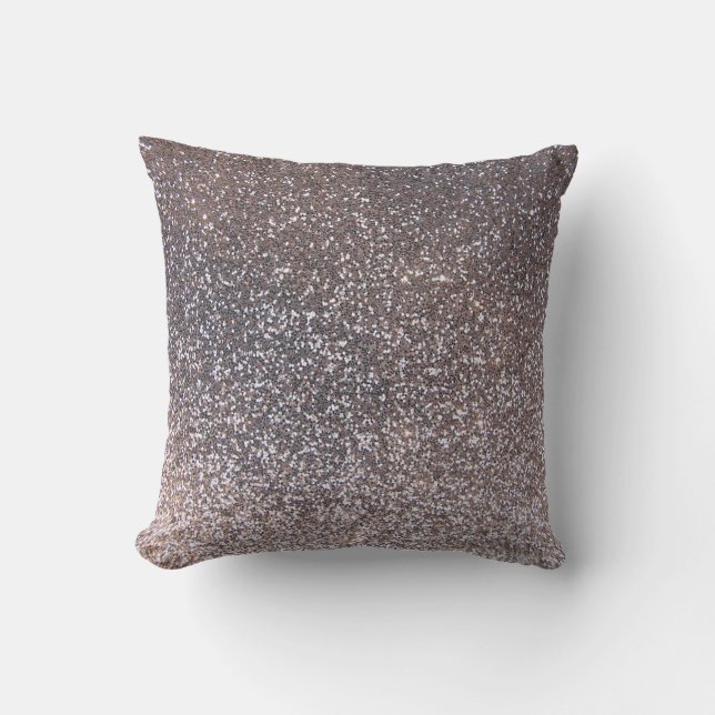 Faux Silver glitter graphic Cushion (Front)
