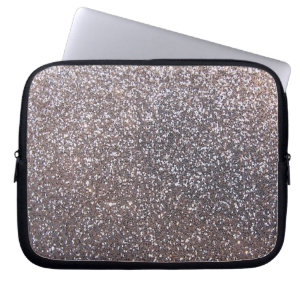 Faux Silver glitter graphic Laptop Sleeve