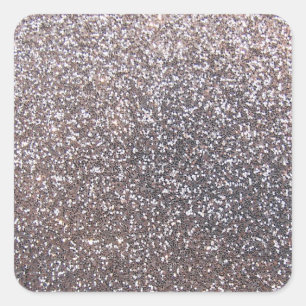Faux Silver glitter graphic Square Sticker