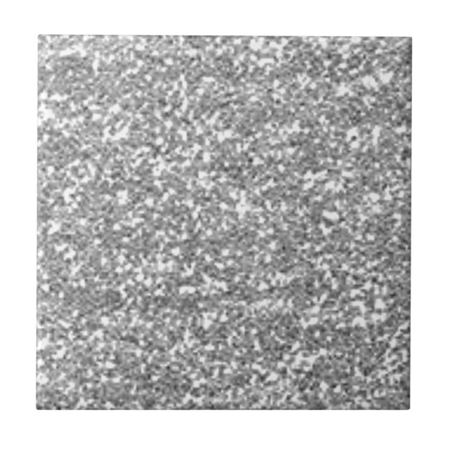 Faux Silver Glitter Tile (Front)