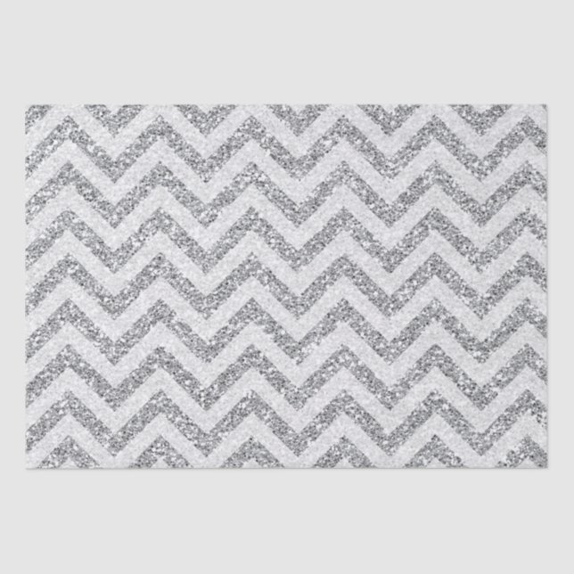 Faux silver glitter tissue paper (Front)