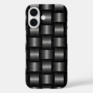 Faux Silver Grey Metal iPhone Case