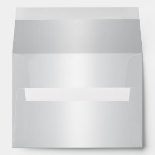Faux Silver Light Grey White Ombre Envelope