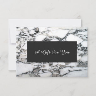 Faux Silver Marble Spa and Salon Gift Certificate