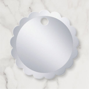 Faux Silver Metallic Blank Modern Elegant Template Favour Tags