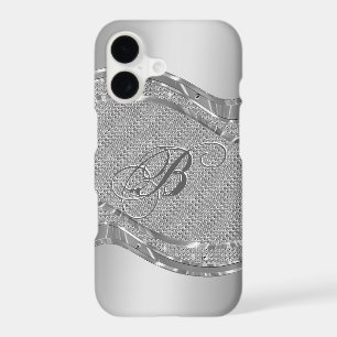 Faux Silver Metallic Look With Diamonds Accents